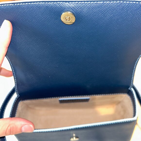 Navy Strathberry Crossbody new. 8' across, 6' vertical, 3.5' width - Picture 4 of 5